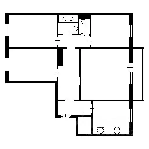 4-к кв. Омская область, Омск ул. Ватутина, 24 (87.0 м) - Фото 1