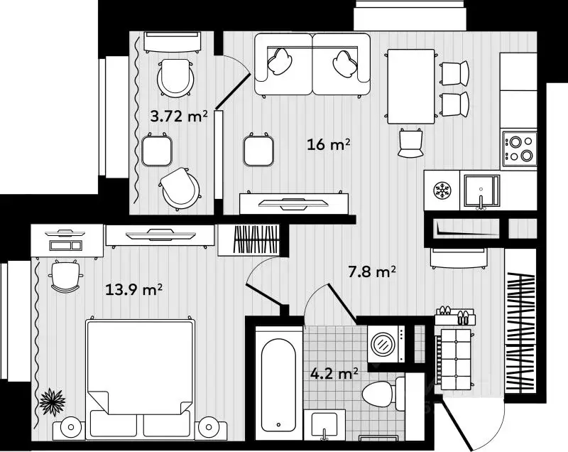 1-к кв. Приморский край, Надеждинский район, с. Вольно-Надеждинское  ... - Фото 1