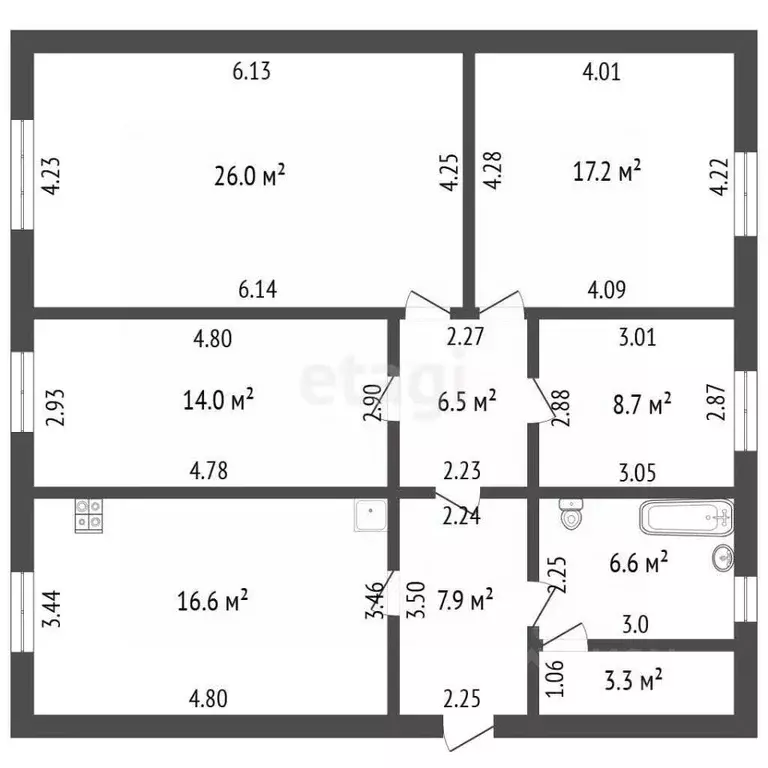 Дом в Крым, Сакский район, с. Крымское ул. Северная (106 м) - Фото 1