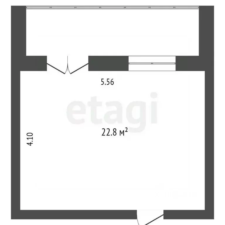 Комната Тюменская область, Тюмень ул. Олега Антонова, 4 (22.8 м) - Фото 1