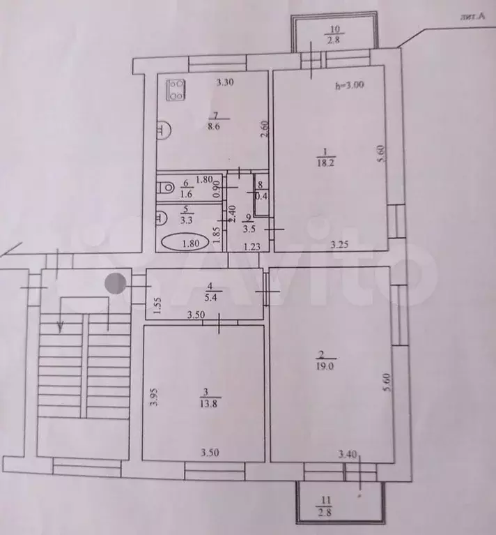 3-к. квартира, 75 м, 1/5 эт. - Фото 0