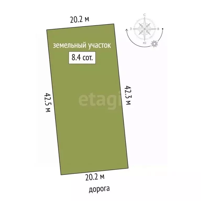 Участок в Крым, Ленинский район, с. Калиновка ул. Южная, 48 (8.4 сот.) - Фото 2