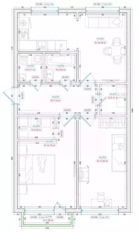3-к кв. Свердловская область, Екатеринбург ул. Ясная, 6 (58.6 м) - Фото 2