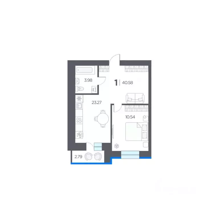 1-к кв. Рязанская область, Рязанский муниципальный округ, с. Дядьково ... - Фото 1