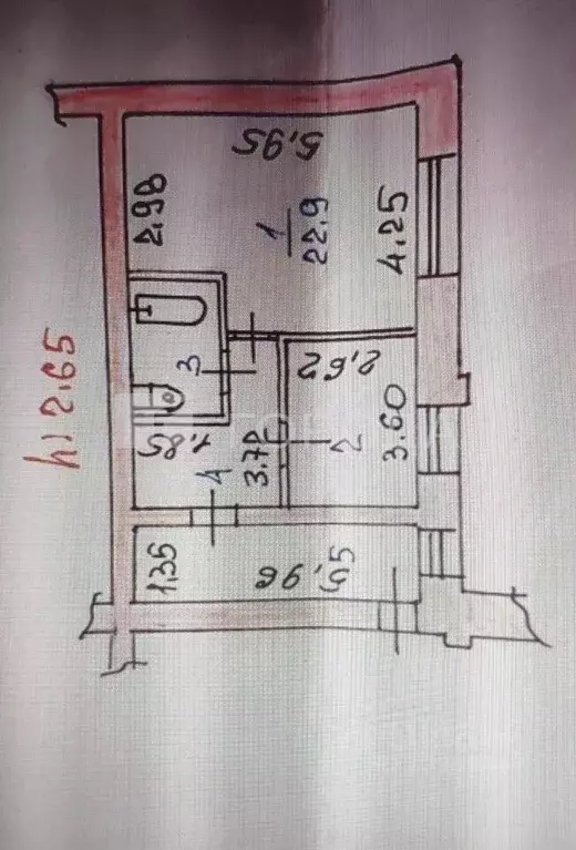 2-к кв. Кемеровская область, Новокузнецк ул. Хитарова, 46А (53.6 м) - Фото 1