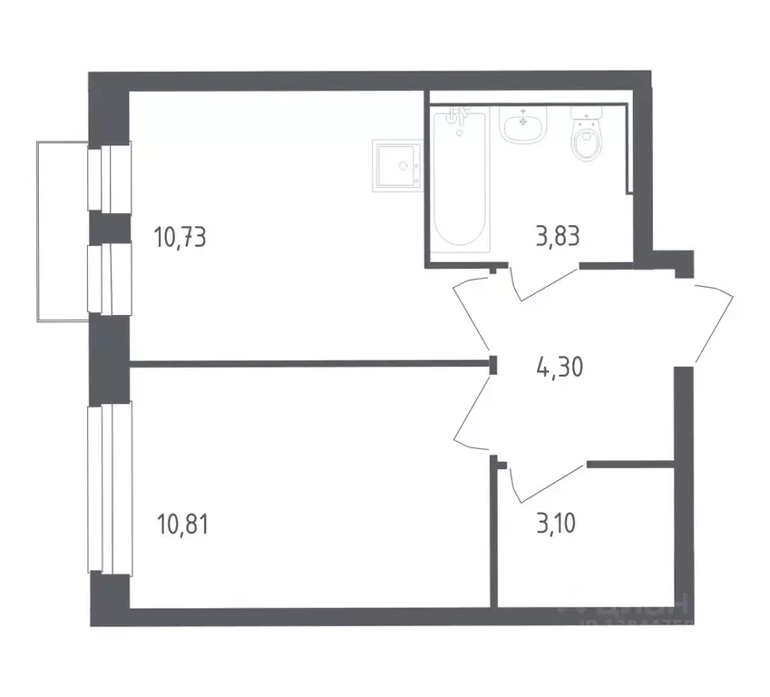 1-к кв. Московская область, Одинцовский городской округ, с. Лайково, ... - Фото 1