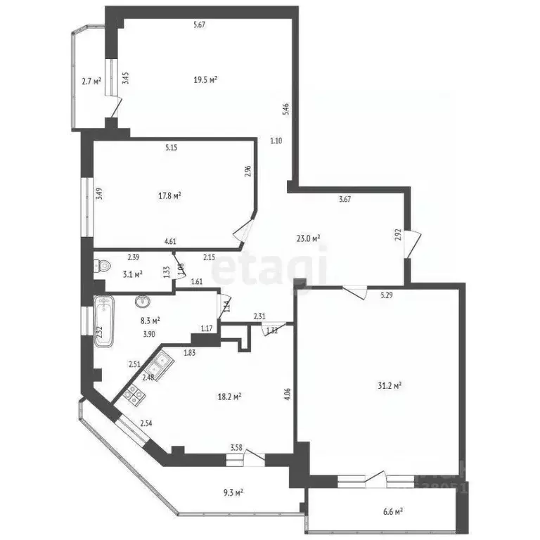 3-к кв. Ростовская область, Ростов-на-Дону просп. Соколова, 87/6 ... - Фото 1