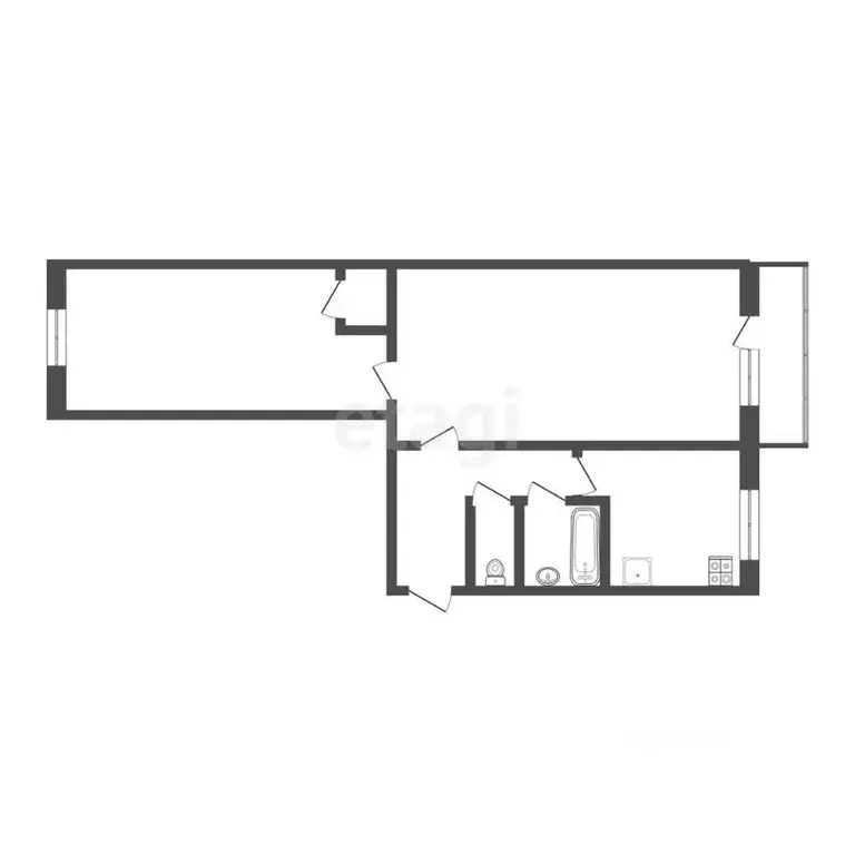 2-к кв. Коми, Сыктывкар Строитель мкр, ул. Новоселов, 9 (43.8 м) - Фото 1