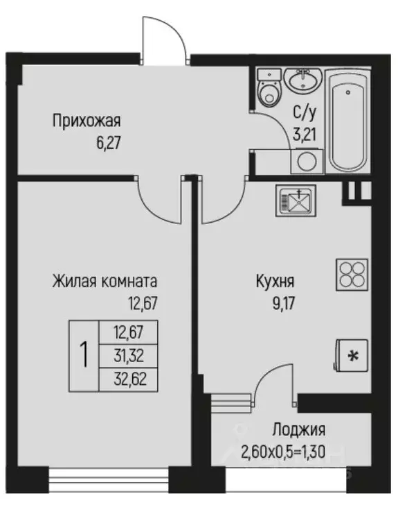 1-к кв. Адыгея, Тахтамукайский район, Старобжегокайское с/пос, Новая ... - Фото 1