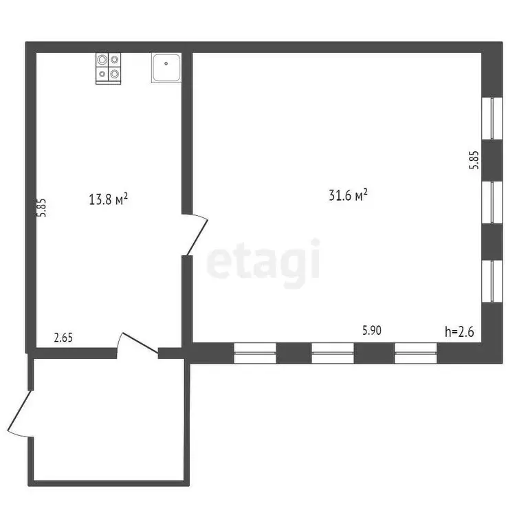 Дом в Бирск, улица Корочкина (45.4 м) - Фото 0