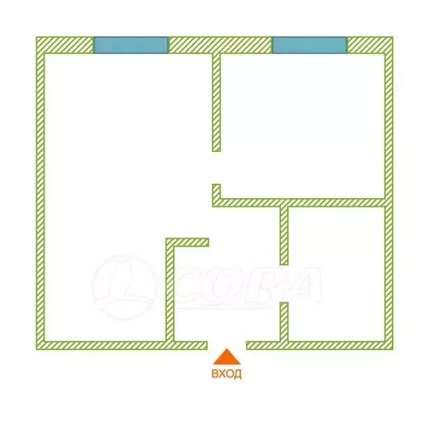 1-комнатная квартира: Тюмень, Харьковская улица, 72Б (38.1 м) - Фото 1