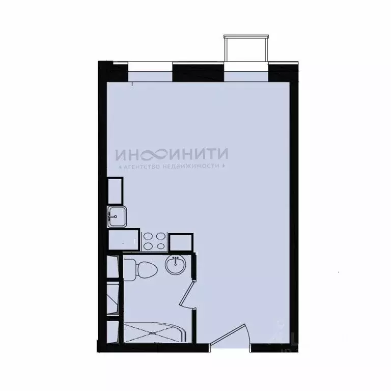 Квартира-студия: Москва, Берёзовая аллея, 19к1 (27 м) - Фото 0