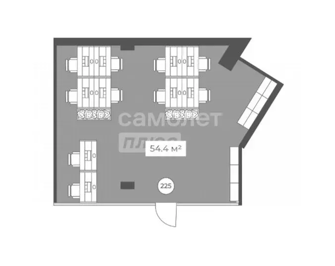 Офис (56.8 м) - Фото 2