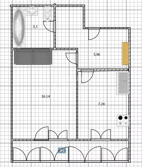 1-к кв. Ульяновская область, Ульяновск ул. Минаева, 3 (33.0 м) - Фото 2