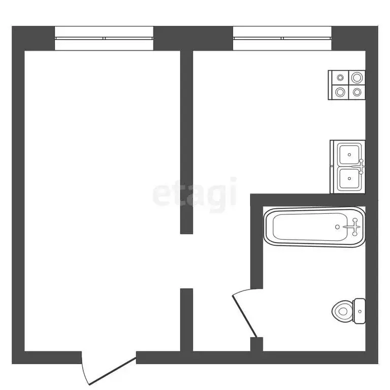 Квартира-студия: Тюмень, улица Карла Маркса, 108 (26.8 м) - Фото 0