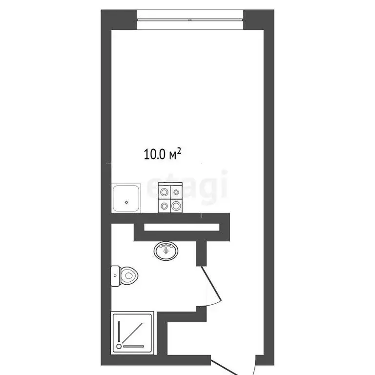 Квартира-студия: Тюмень, улица Первооткрывателей, 10 (18.1 м) - Фото 1