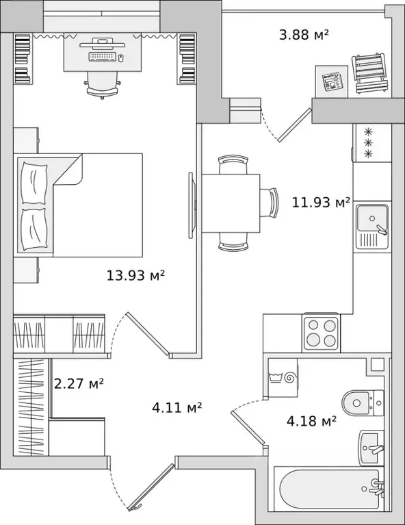 1-к кв. Санкт-Петербург ул. Плесецкая, 28к1 (35.7 м) - Фото 0