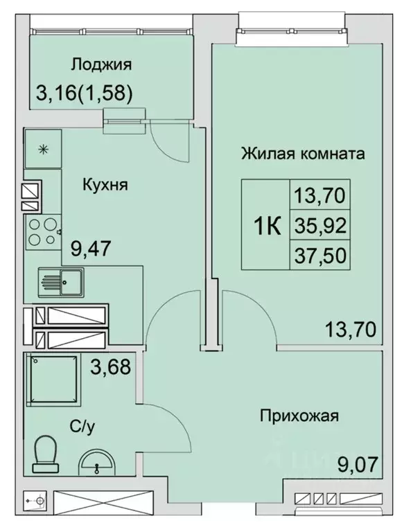 1-к кв. Ростовская область, Батайск  (37.5 м) - Фото 0