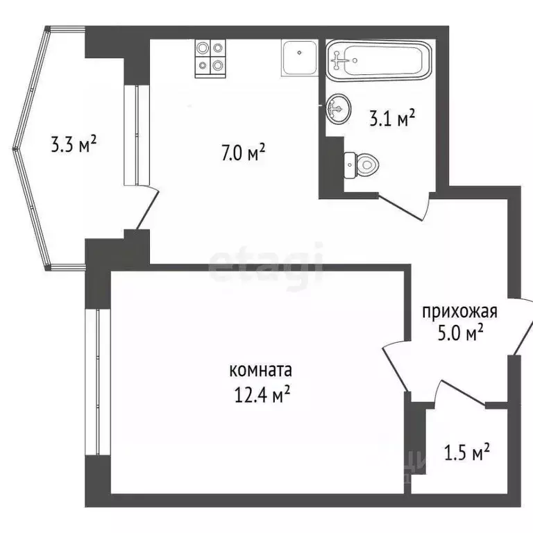 1-к кв. Крым, Ялта ул. Изобильная, 24 (30.0 м) - Фото 0