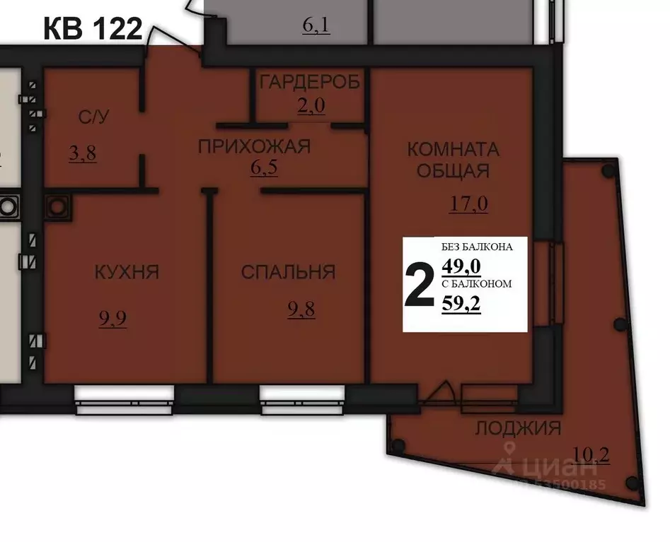 2-к кв. Ивановская область, Ивановский район, Богданихское с/пос, д. ... - Фото 1