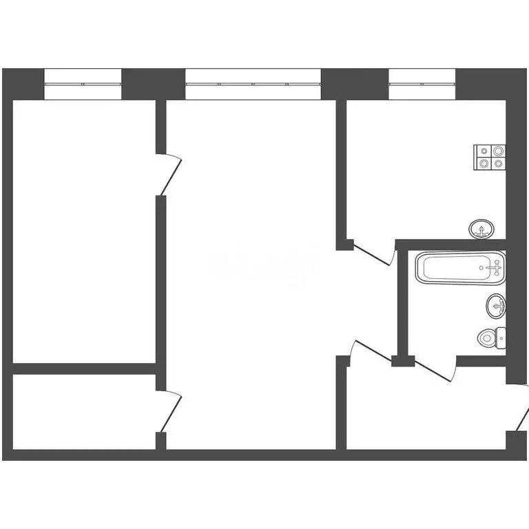 2-комнатная квартира: Иркутск, улица Баррикад, 54Н (42.6 м) - Фото 1