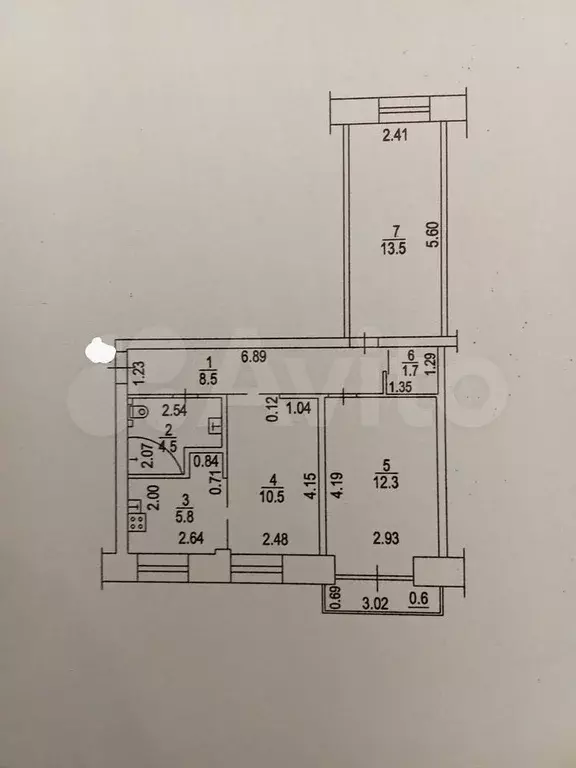 3-к. квартира, 59 м, 3/5 эт. - Фото 0