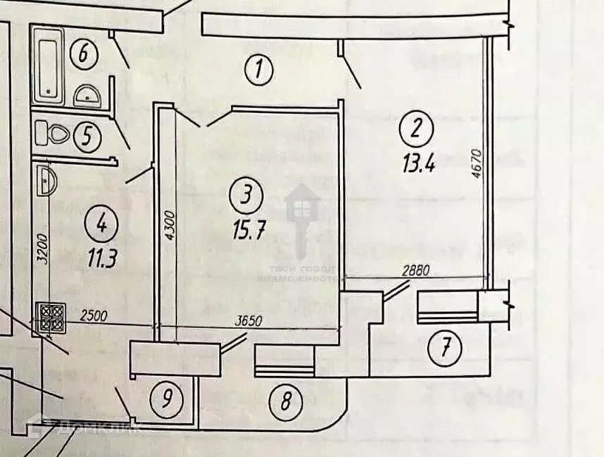 Продаётся 2-к квартира, 52.4 м - Фото 1