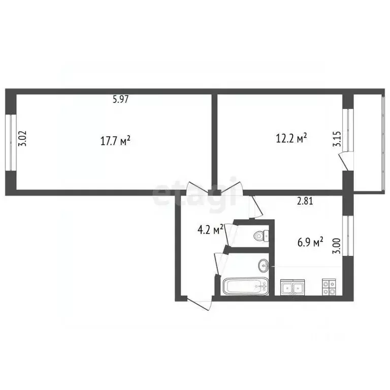 2-к кв. Хабаровский край, Советско-Гаванский район, Майский рп ул. ... - Фото 1