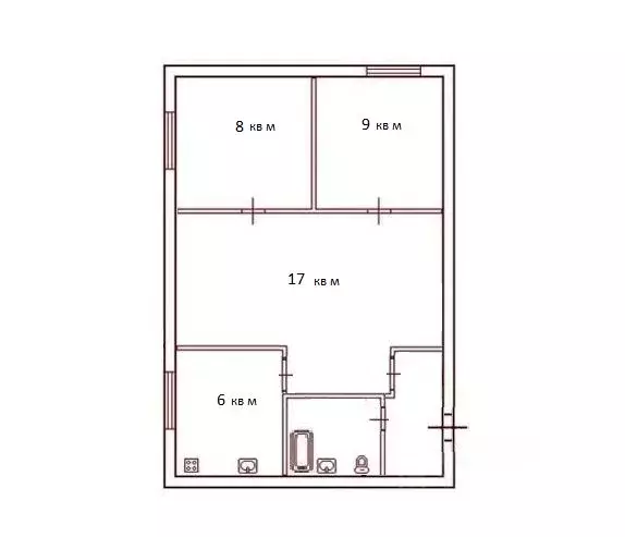 3-к кв. Хабаровский край, Хабаровск ул. Лермонтова, 32 (42.5 м) - Фото 2