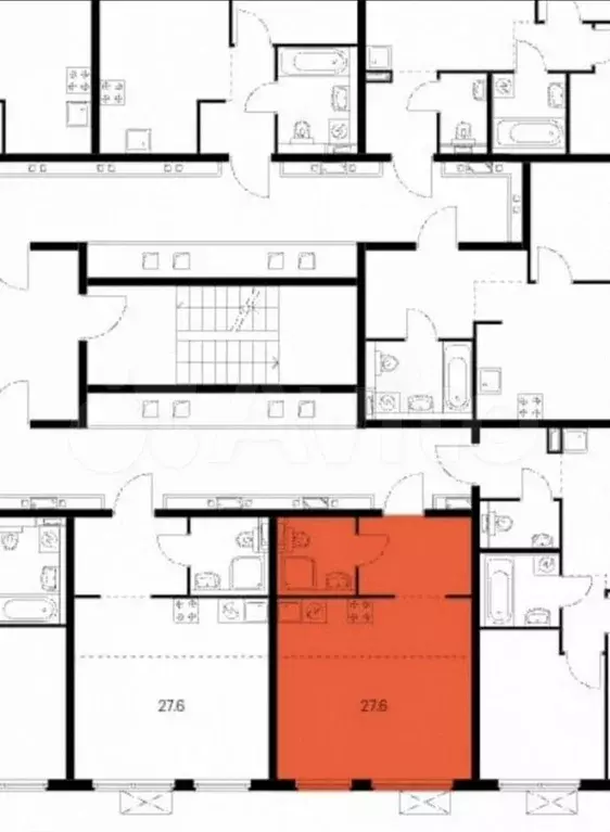 Квартира-студия, 27 м, 4/15 эт. - Фото 1