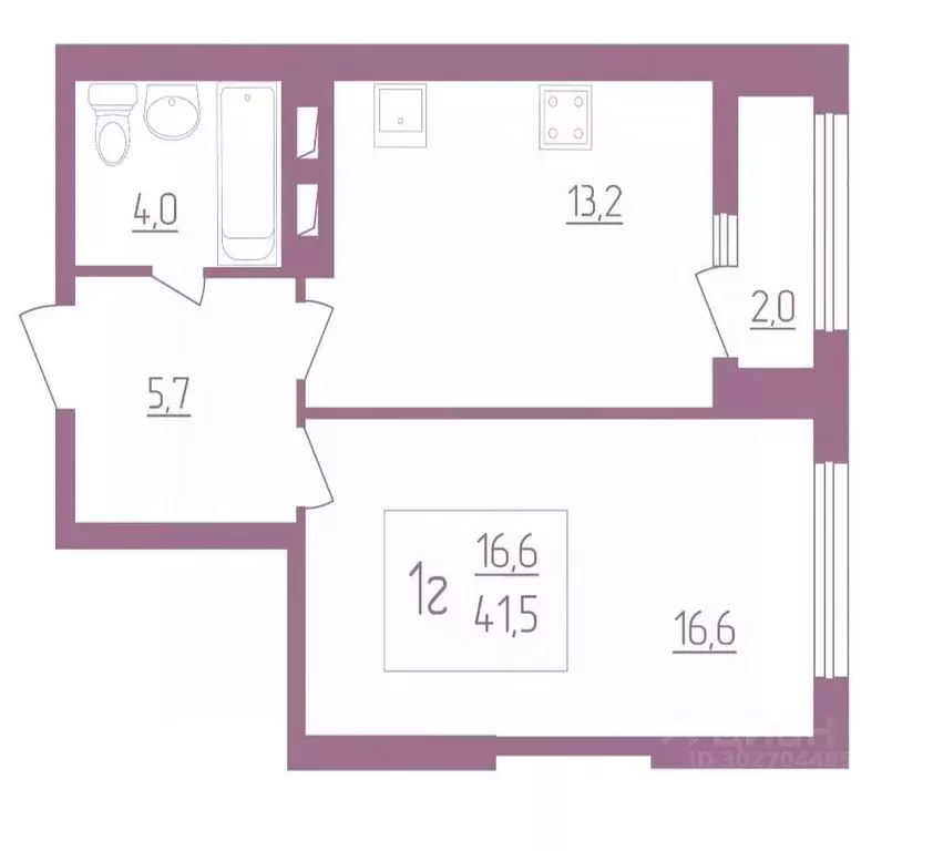 1-к кв. Мордовия, Саранск ул. Анны Лусс, 7В (41.5 м) - Фото 0