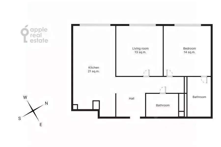 3-к кв. Москва ул. Нижние Мневники, 20 (69.2 м) - Фото 2
