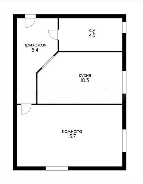 1-к. квартира, 37 м, 1/5 эт. - Фото 0