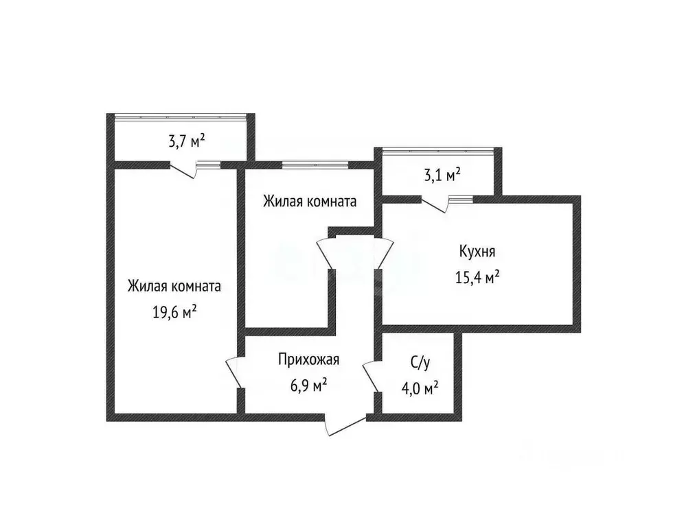 2-к кв. Адыгея, Тахтамукайский район, Старобжегокайское с/пос, Новая ... - Фото 2