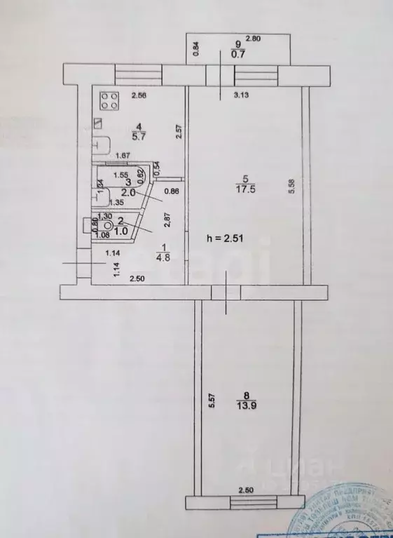 1-к кв. Татарстан, Казань Гвардейская ул., 9а (29.6 м) - Фото 1