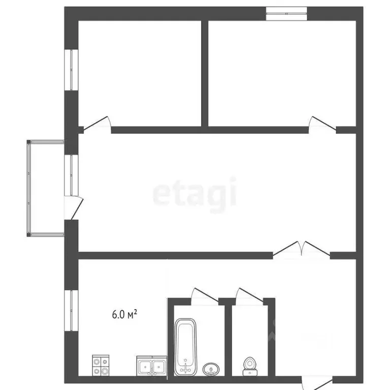 3-к кв. Вологодская область, Сокол ул. Шатенево, 73 (49.2 м) - Фото 0