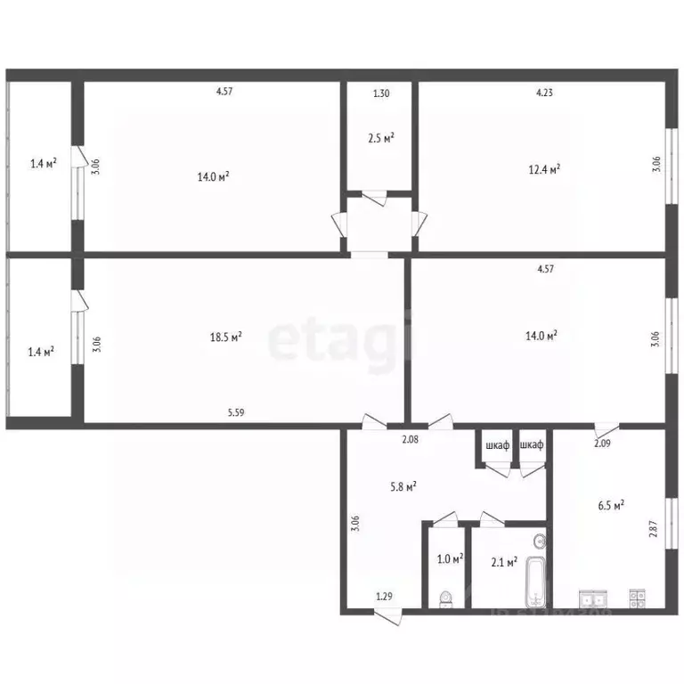 4-к кв. Мордовия, Саранск Севастопольская ул., 76 (78.0 м) - Фото 2