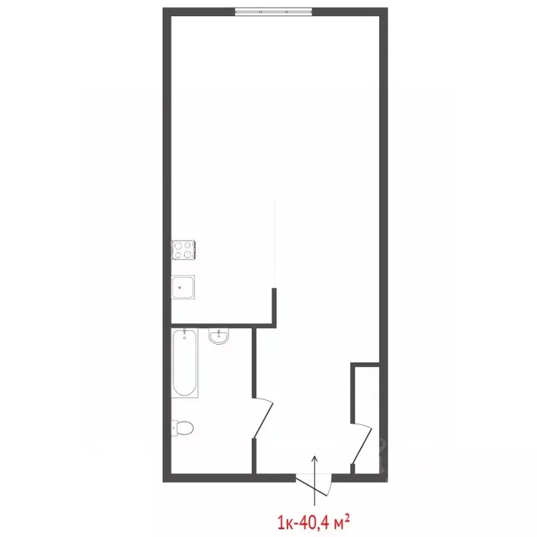 Студия Свердловская область, Екатеринбург ул. Куйбышева, 159А (40.4 м) - Фото 2