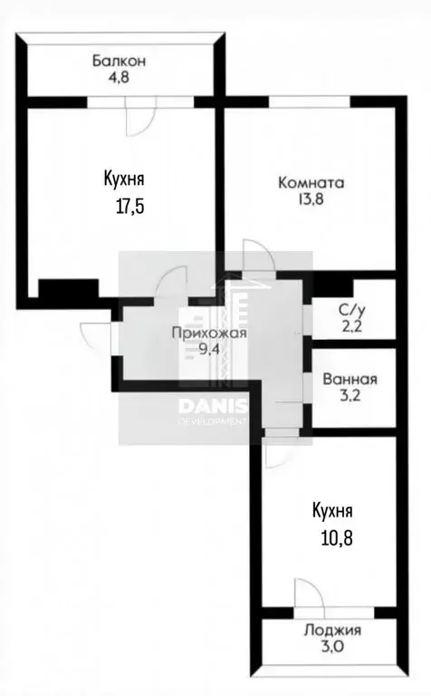 2-комнатная квартира: Краснодар, Домбайская улица, 55к3 (56.9 м) - Фото 0