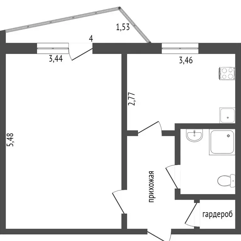 1-комнатная квартира: Омск, Волгоградская улица, 32 (37.7 м) - Фото 1