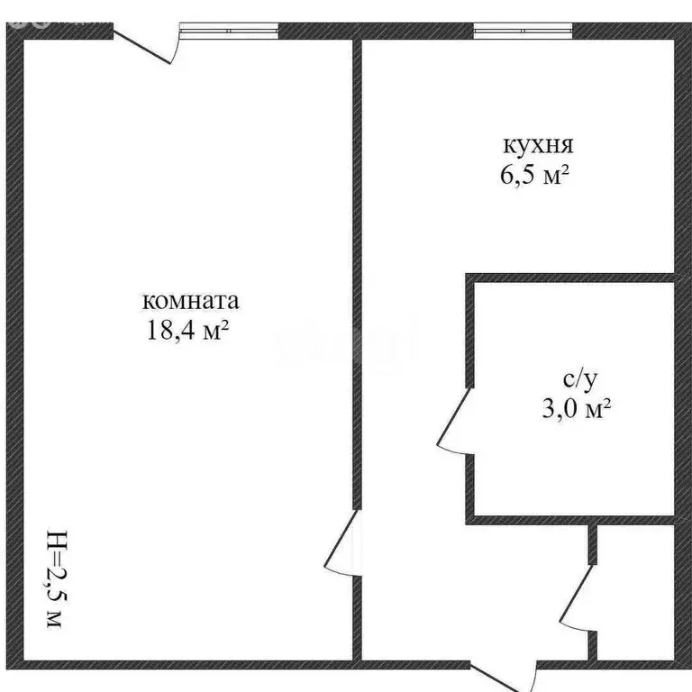 1-комнатная квартира: Кострома, улица Димитрова, 39 (28.9 м) - Фото 0