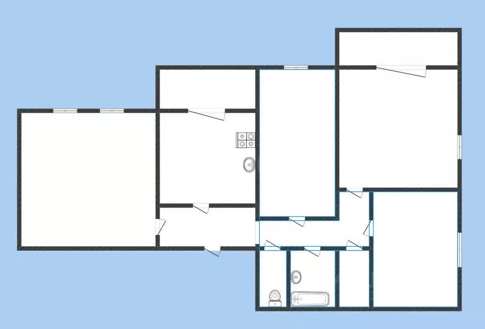 4-к кв. Костромская область, Кострома Полянская ул., 29/34 (78.3 м) - Фото 1