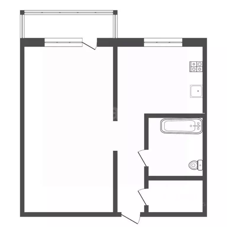 1-к кв. Кемеровская область, Юрга ул. Мира, 9 (33.4 м) - Фото 1