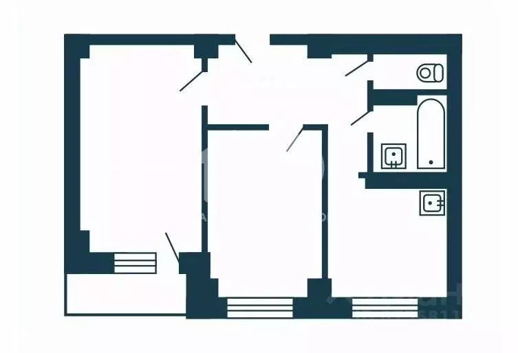 2-к кв. Новосибирская область, Новосибирск ул. Кропоткина, 132 (45.0 ... - Фото 2