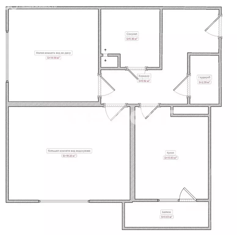 2-комнатная квартира: Воронеж, улица Ломоносова, 80 (61.6 м) - Фото 1