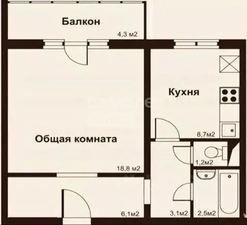 1-к кв. Челябинская область, Челябинск ул. 40-летия Победы, 18 (40.3 ... - Фото 2