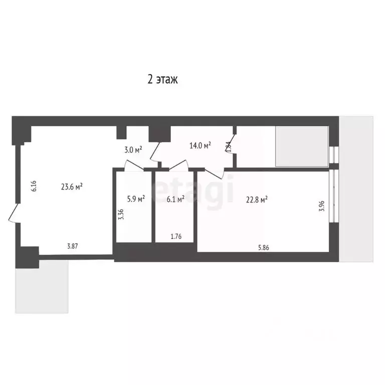 3-к кв. Крым, Ялта муниципальный округ, Отрадное пгт ул. Мориса ... - Фото 2