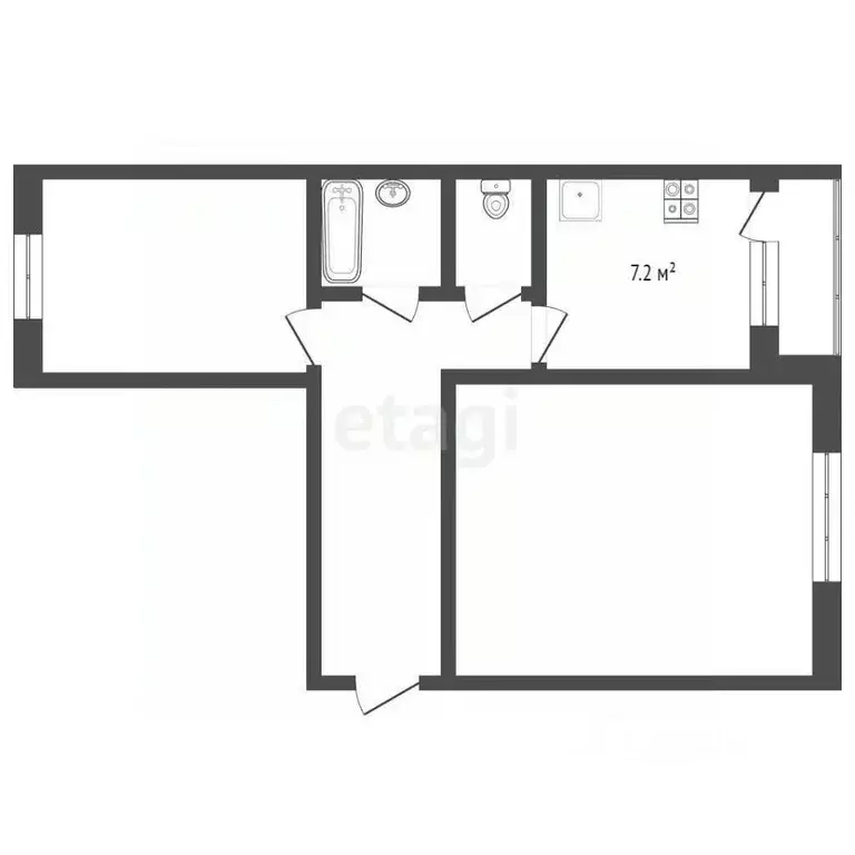 2-к кв. Забайкальский край, Чита Байкальская ул., 14 (49.3 м) - Фото 2