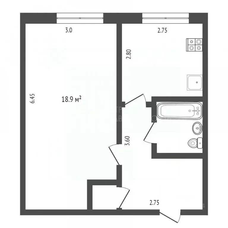 1-к кв. Тюменская область, Тюмень ул. Домостроителей, 2 (36.5 м) - Фото 1