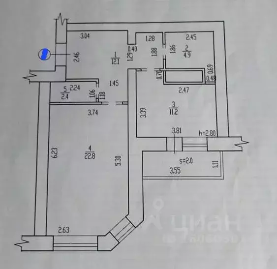 1-к кв. Брянская область, Брянск ул. Фокина, 199 (53.4 м) - Фото 0